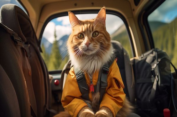 travel with cat in car